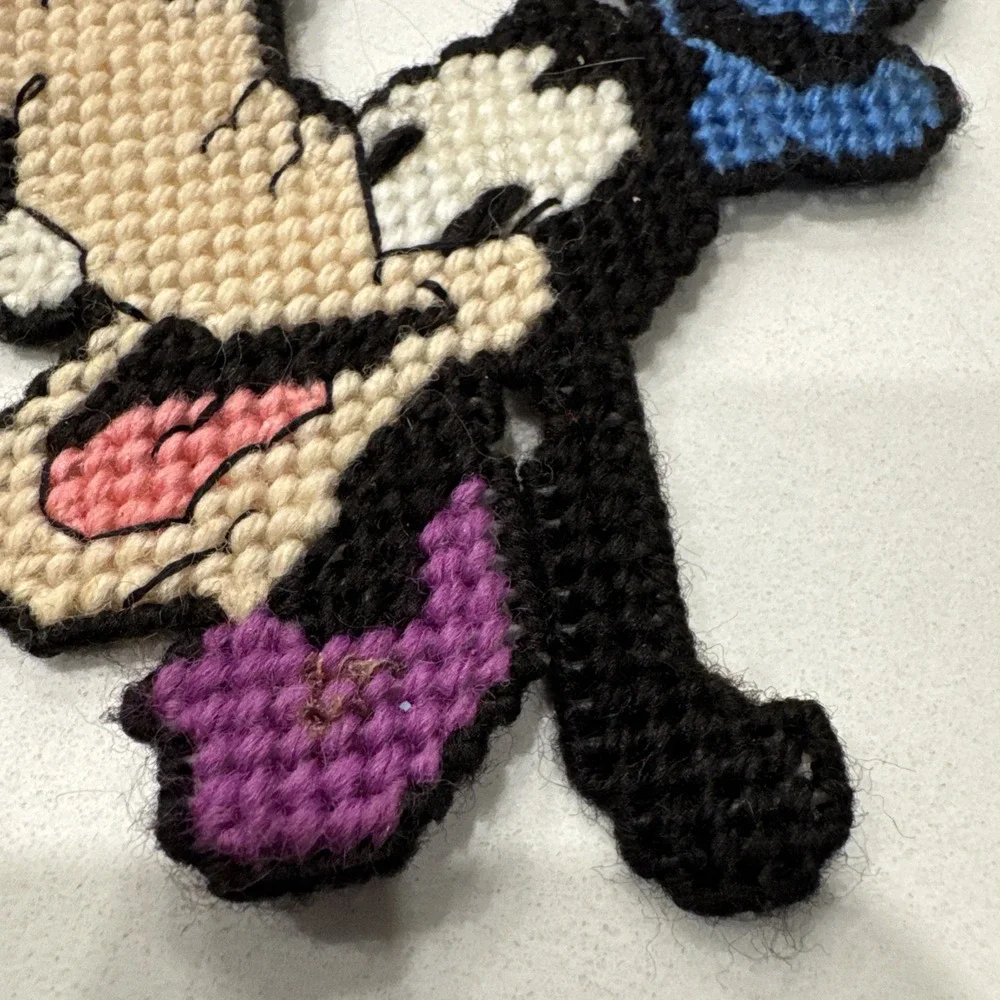 Needlepoint goofy magnets